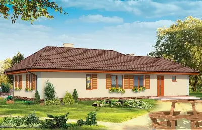 D05 z garażem — wizualizacje 1