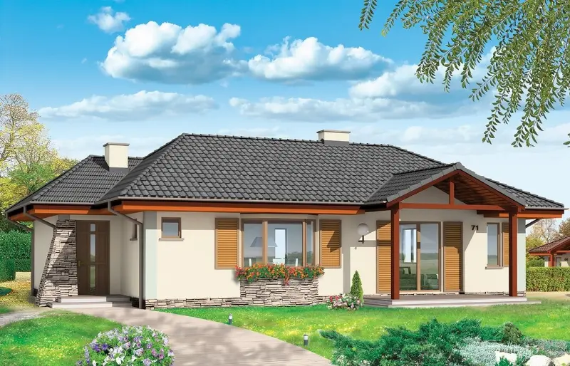 Projekt domu D05 — wizualizacja