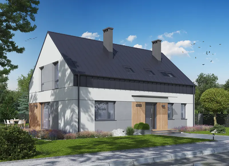 Projekt domu Dla każdego AN pa — wizualizacja