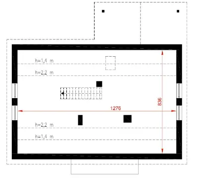 Dla rodziny A pa — rzuty kondygnacji 2 (odbicie lustrzane)