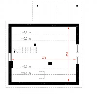 Dla rodziny pa — rzuty kondygnacji 2 (odbicie lustrzane)