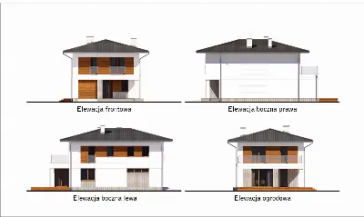 Doborowy — elewacje 1 (odbicie lustrzane)
