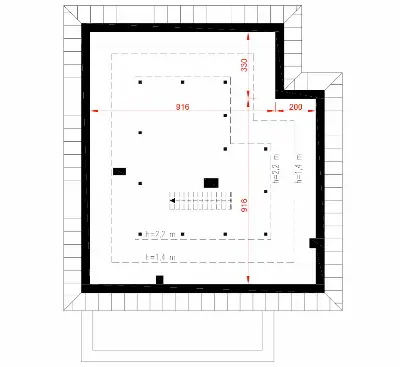 Dobry czas G1 — rzuty kondygnacji 2 (odbicie lustrzane)