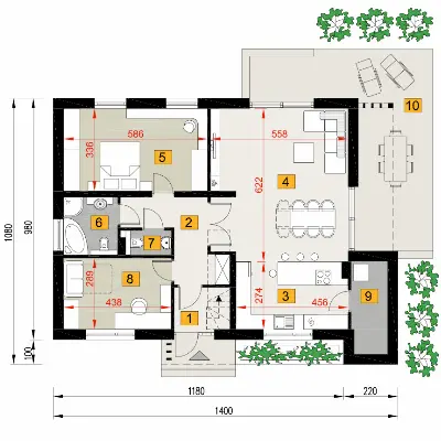 Dobry wybór 1 — rzuty kondygnacji 1 (odbicie lustrzane)