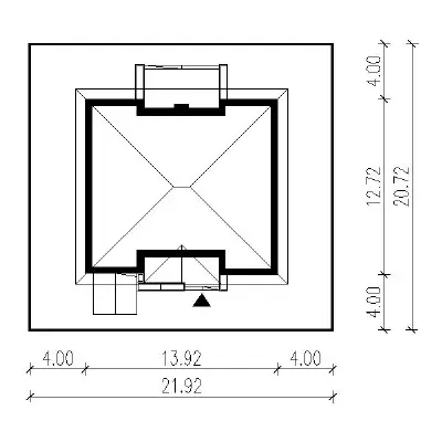 Dom dla Ciebie - wariant I — plan sytuacyjny 1 (odbicie lustrzane)