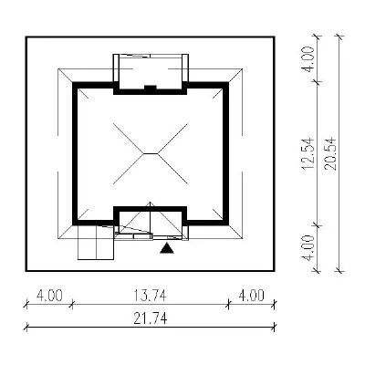 Dom dla Ciebie — plan sytuacyjny 1 (odbicie lustrzane)