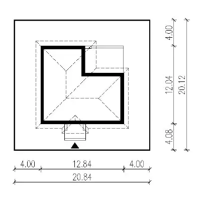 Dom na 102 — plan sytuacyjny 1