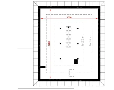 Dom na lata G1 — rzuty kondygnacji 2 (odbicie lustrzane)