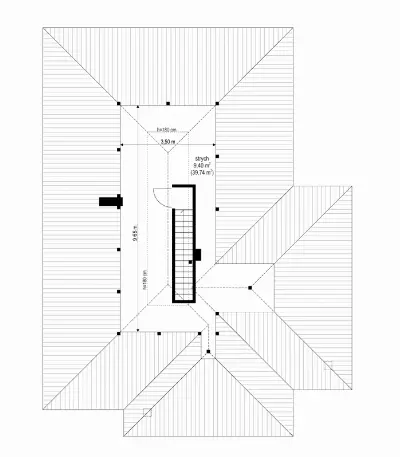 Dom na Miarę — rzuty kondygnacji 2 (odbicie lustrzane)