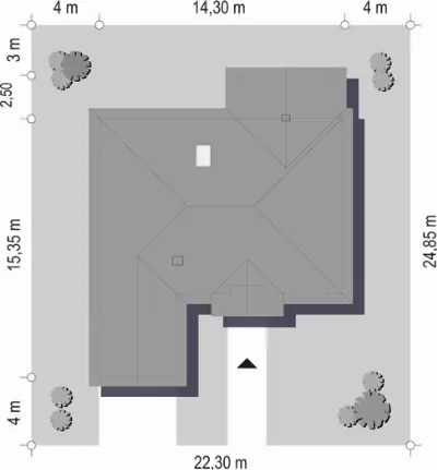 Dom na Parkowej 2 — plan sytuacyjny 1