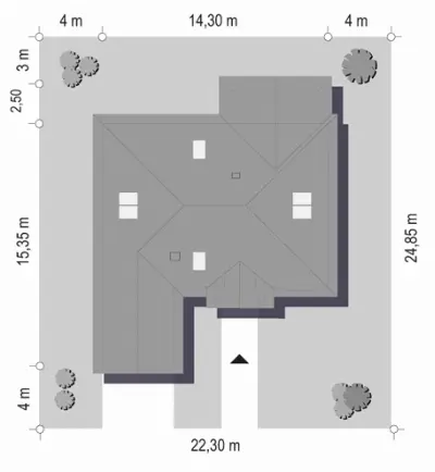 Dom na Parkowej 5 — plan sytuacyjny 1