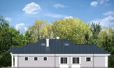 Dom na Parkowej 7 A — elewacje 4 (odbicie lustrzane)