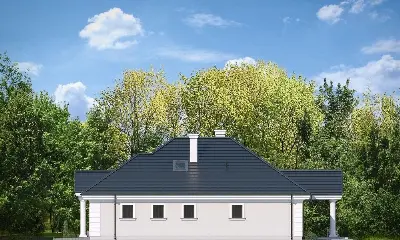 Dom na Parkowej 7 B — elewacje 4 (odbicie lustrzane)