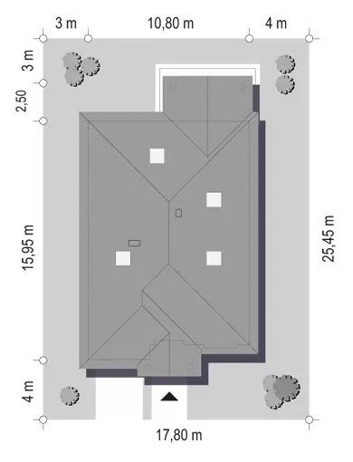 Dom na Parkowej 7 B — plan sytuacyjny 1