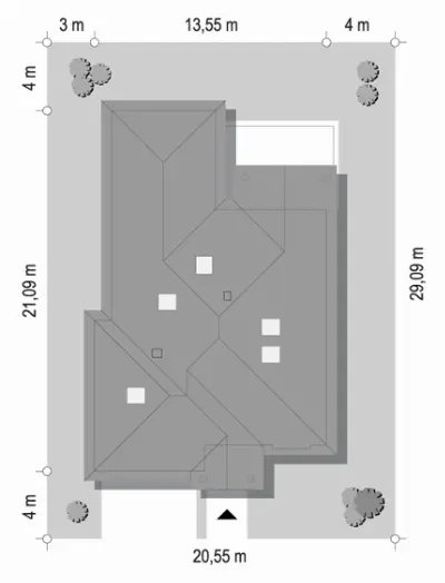Dom na Parkowej 7 C — plan sytuacyjny 1
