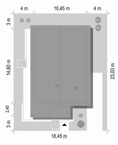 Dom na Południowej 2 — plan sytuacyjny 1