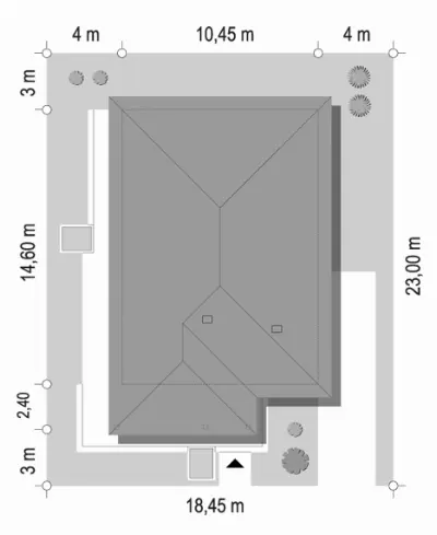 Dom na Południowej — plan sytuacyjny 1