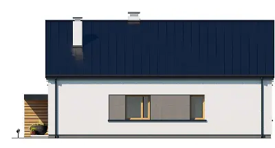 Dom na Przytulnej 3 — elewacje 4 (odbicie lustrzane)