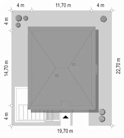 Dom na Słonecznej 2 — plan sytuacyjny 1