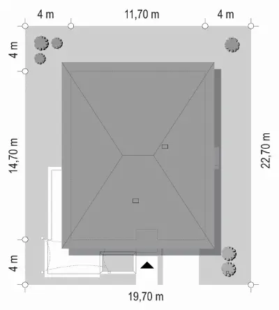Dom na Słonecznej — plan sytuacyjny 1