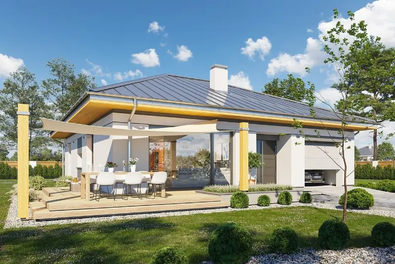 Projekt domu Dom na Słonecznej — wizualizacja