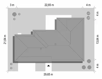 Dom na Szerokiej 3 — plan sytuacyjny 1 (odbicie lustrzane)