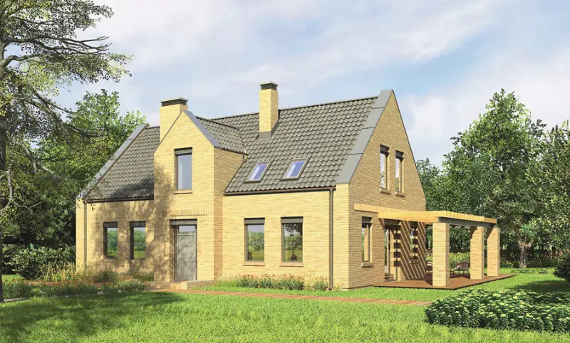 Projekt domu Dom nad jeziorem — wizualizacja