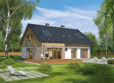 Dom nad zatoką - wariant I — wizualizacje 1 (odbicie lustrzane)