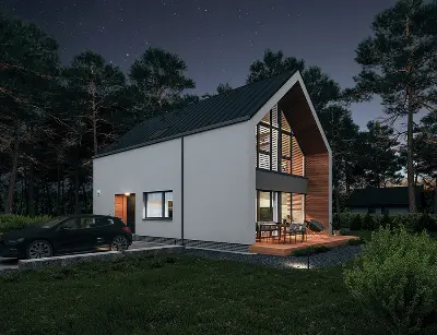 Dom perfekcyjny (z wentylacją mechaniczną i rekuperacją) — wizualizacje 10 (odbicie lustrzane)