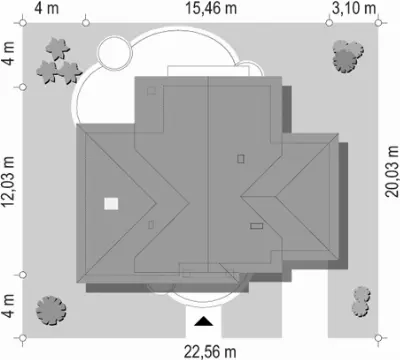Dom w brzozach — plan sytuacyjny 1
