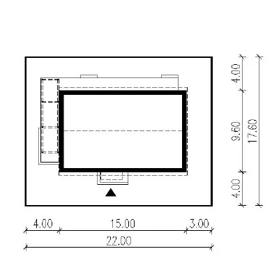 Dom Wiktorii D — plan sytuacyjny 1 (odbicie lustrzane)