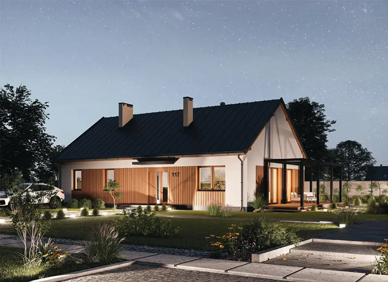 Projekt domu Dom Wiktorii 1 pa — wizualizacja