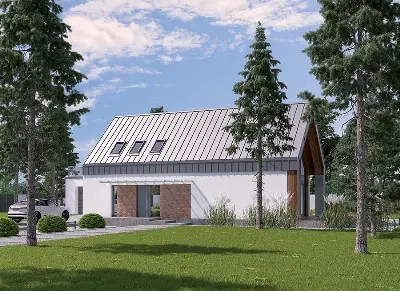 Dom z klimatem - wariant II (z wentylacją mechaniczną i rekuperacją) — wizualizacje 1