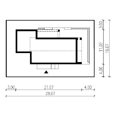 Dom z klimatem - wariant III (z wentylacją mechaniczną i rekuperacją) — plan sytuacyjny 1