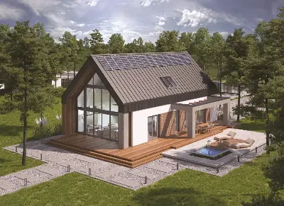 Dom z klimatem - wariant IV (z wentylacją mechaniczną i rekuperacją) — wizualizacje 1