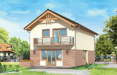 Dom z Piętrem — wizualizacje 2 (odbicie lustrzane)