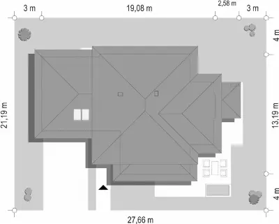 Dom z Widokiem 3 — plan sytuacyjny 1 (odbicie lustrzane)
