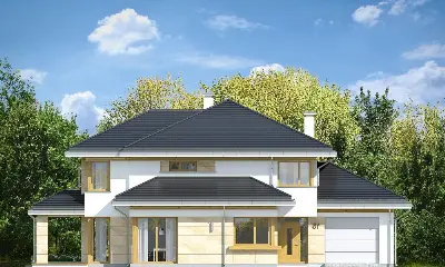 Dom z Widokiem 5 — elewacje 1 (odbicie lustrzane)
