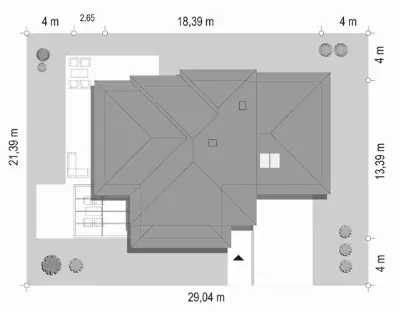 Dom z Widokiem 6 B — plan sytuacyjny 1 (odbicie lustrzane)