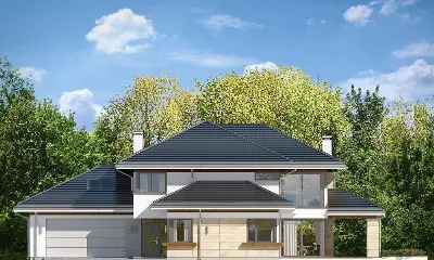 Dom z Widokiem 6 — elewacje 1 (odbicie lustrzane)