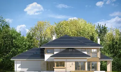 Dom z Widokiem B — elewacje 1 (odbicie lustrzane)