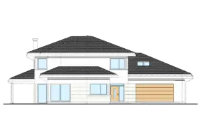 Projekt domu Dom z Widokiem wariant K — wizualizacja