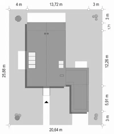 Domino — plan sytuacyjny 1 (odbicie lustrzane)