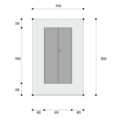 Dompasja 61 — plan sytuacyjny 1 (odbicie lustrzane)
