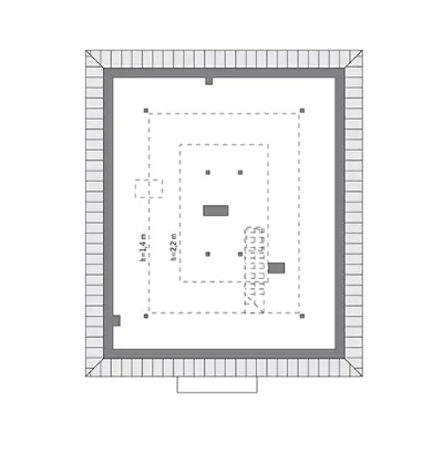 Dopasowany - wariant II (aranżacja 1) — rzuty kondygnacji 2