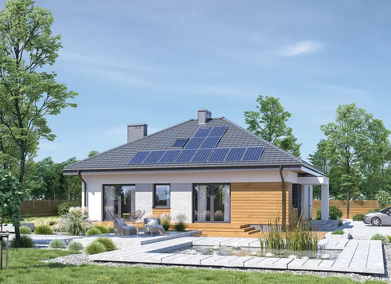 Projekt domu Dopasowany - wariant III (aranżacja 1) — wizualizacja