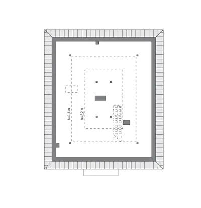 Dopasowany - wariant III — rzuty kondygnacji 2