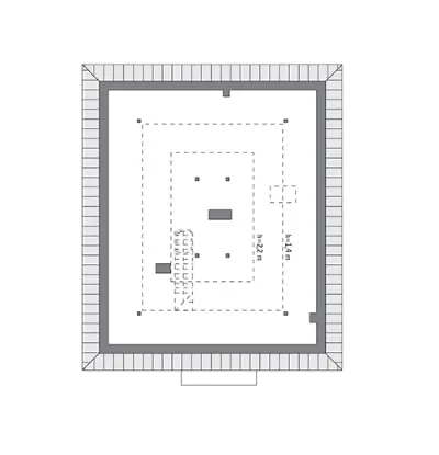 Dopasowany - wariant III — rzuty kondygnacji 2 (odbicie lustrzane)