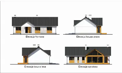 Efektowny — elewacje 1 (odbicie lustrzane)