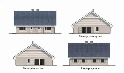 Elastyczny - wariant I (bliźniak) — elewacje 1